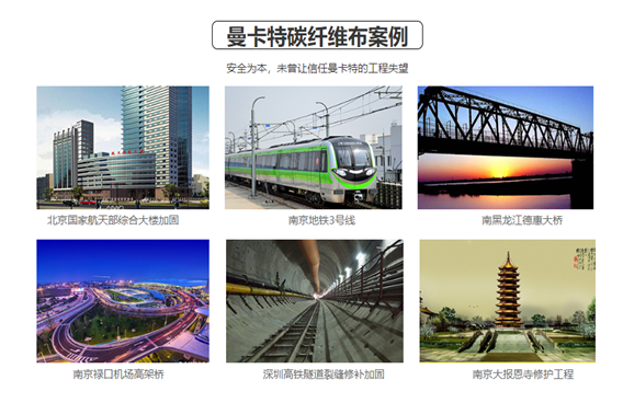 这些工程都在用恒盛碳纤维布，您还等什么？