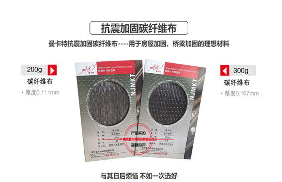 恒盛碳纤维布两种规格，都是1级标准！