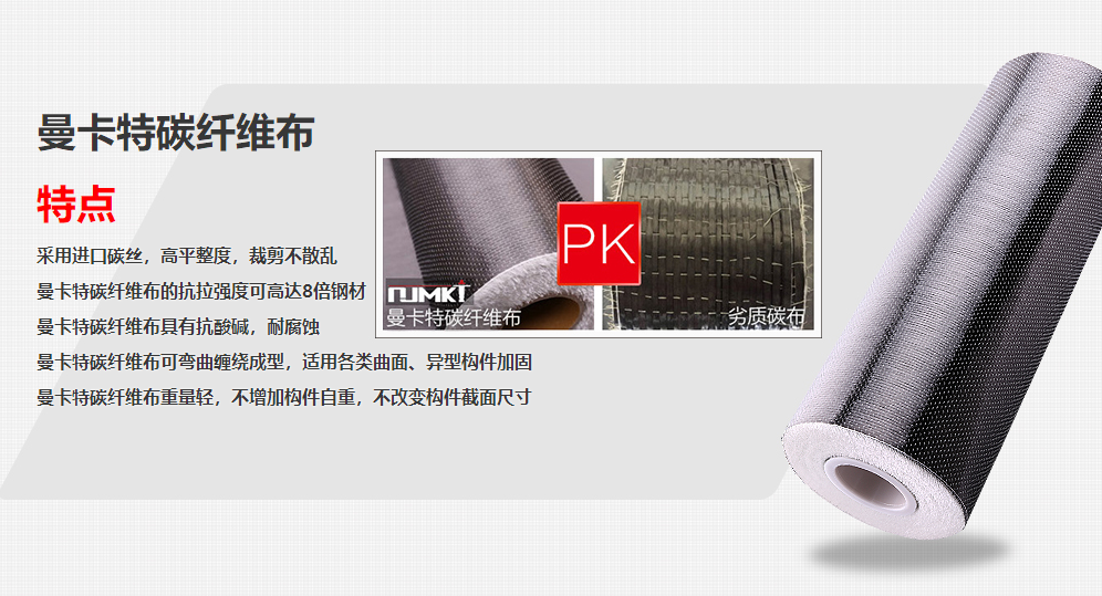 恒盛碳纤维布，抗拉强度超过普通钢材8倍