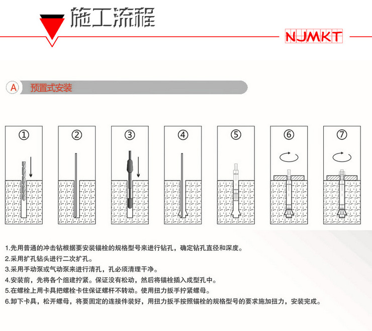 恒盛模扩底锚栓 后锚固 螺丝 / 螺栓 钢结构地铁护栏幕墙锚栓
