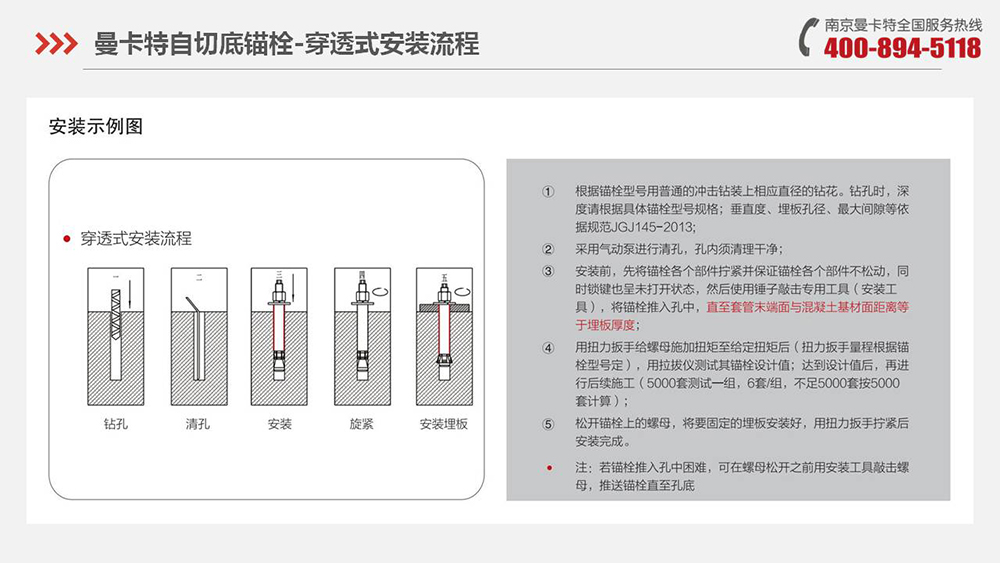 自切底锚栓_20_恒盛自切底锚栓施工流程