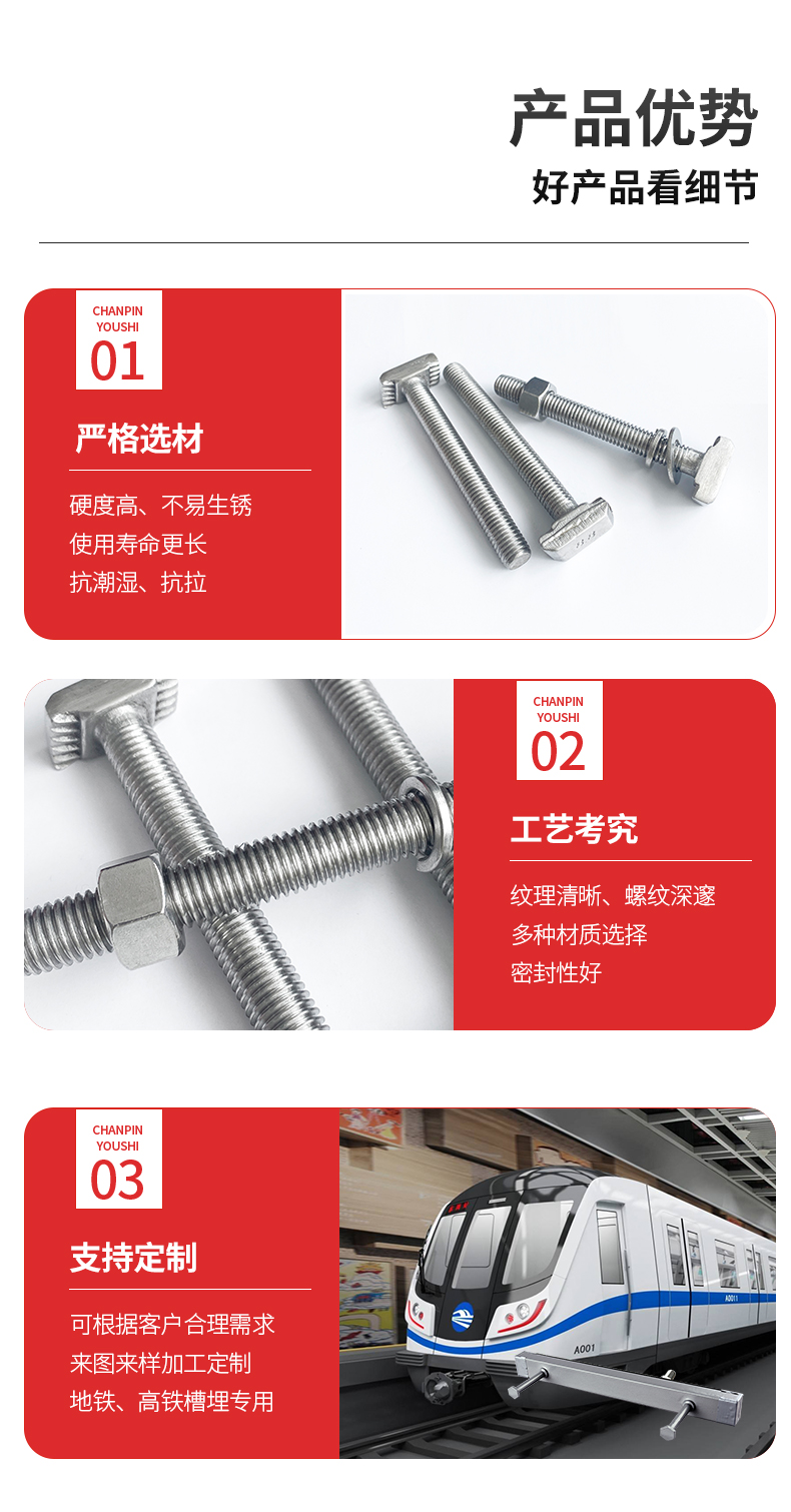 东莞恒盛预埋槽道用T形螺栓 (4)